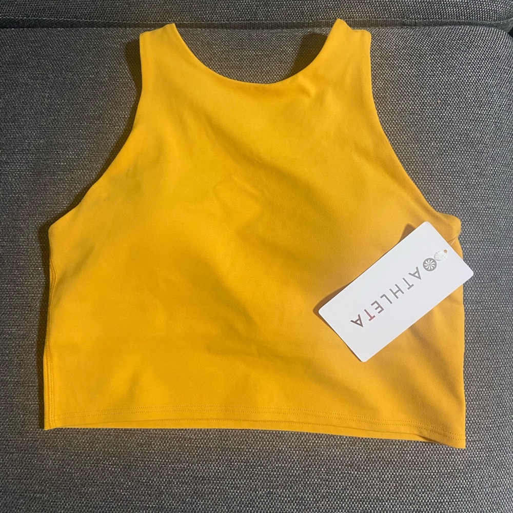 Athleta conscious crop A-C yellow
